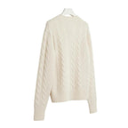Women's Round-Neck Cable Knit Cardigan