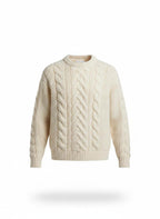 Women's Cable Knit Crewneck Sweater