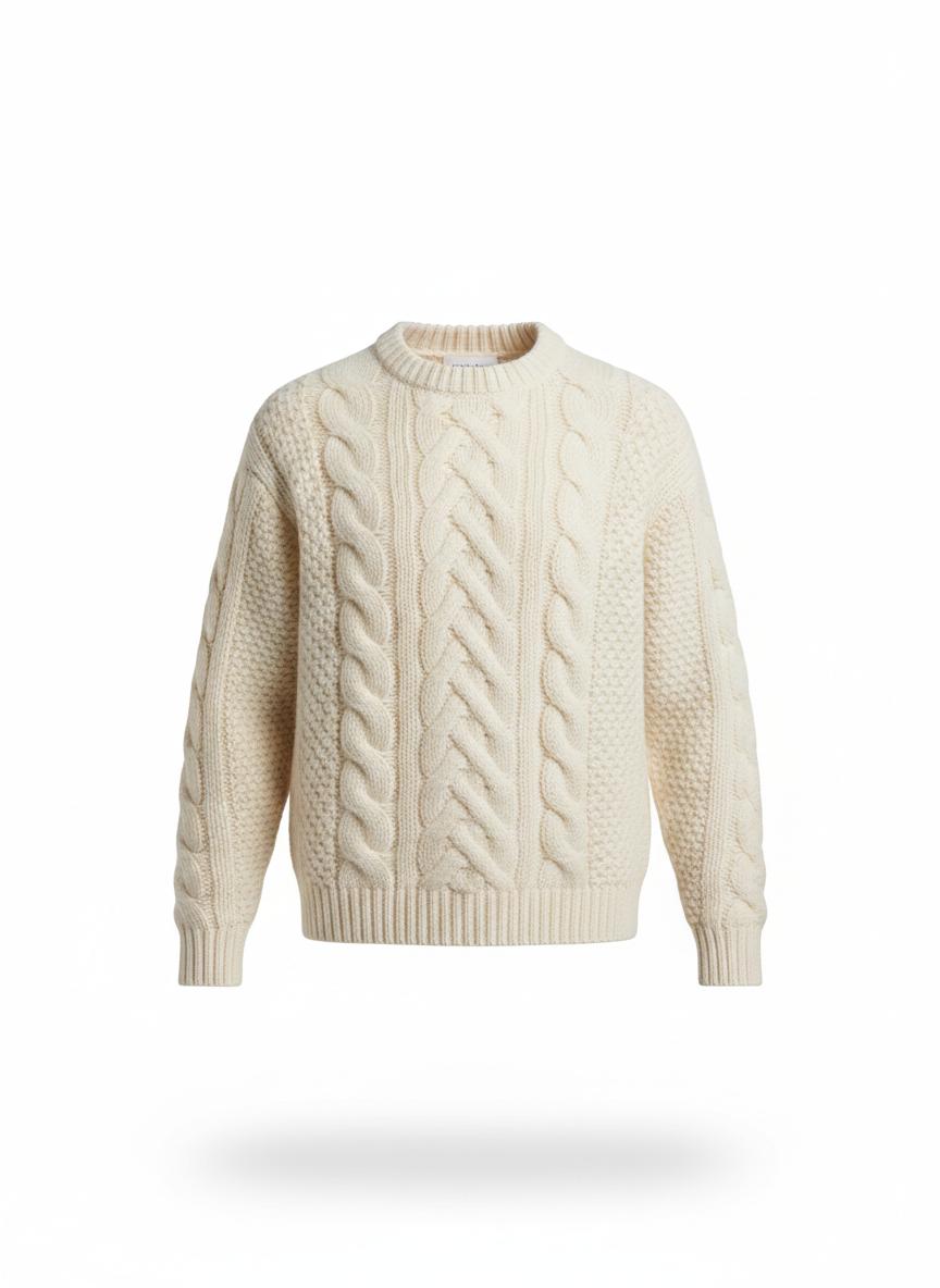 Women's Cable Knit Crewneck Sweater