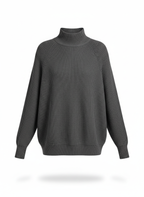 Mock Neck Ribbed Sweater
