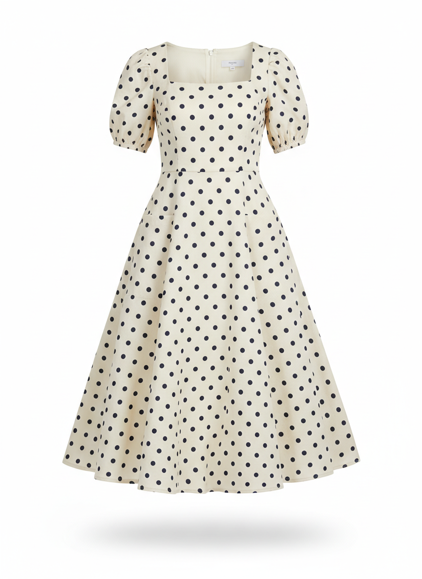Polka Dot Midi Dress