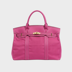 Vintage-Inspired Canvas Tote Bag with Buckle Closure | Nell