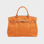 Vintage-Inspired Canvas Tote Bag with Buckle Closure | Nell