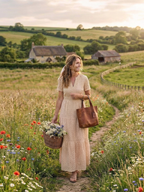 Women's Cotton Eyelet Tiered Midi Dress | Leah