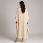 Women's Draped Cape Sleeve Maxi Dress Floor Length Evening Gown | Una