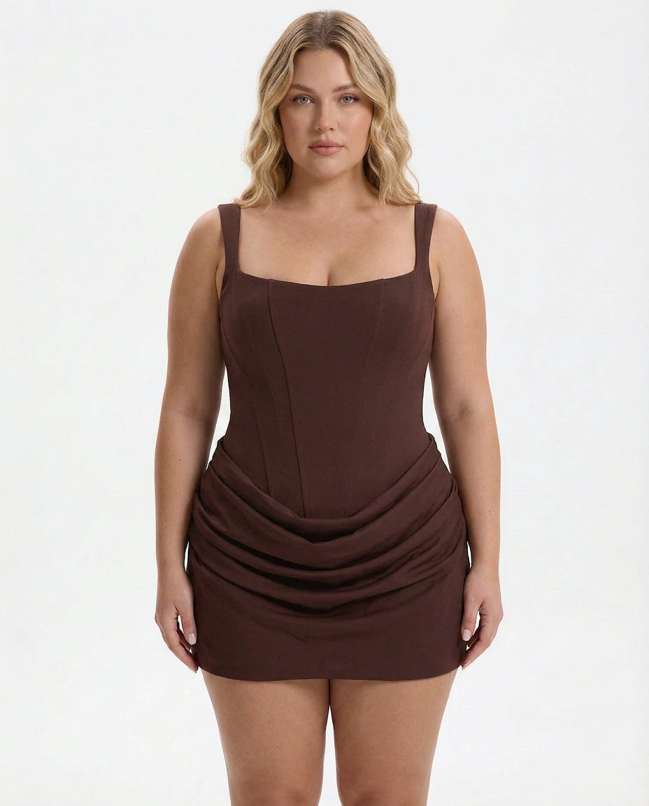 Women's Draped Corset Mini Dress | Iris