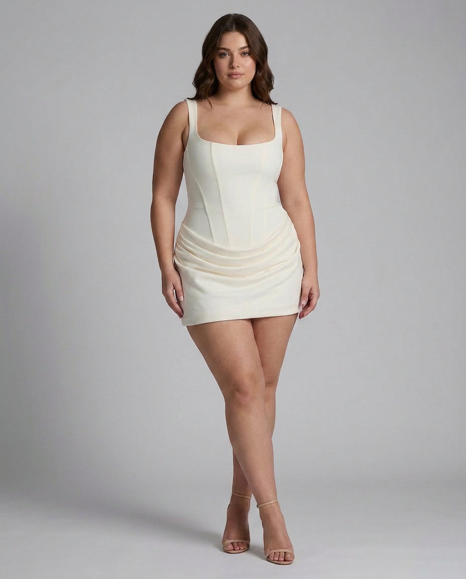 Women's Draped Corset Mini Dress | Iris