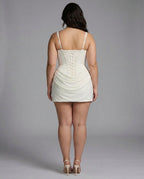 Women's Draped Corset Mini Dress | Iris