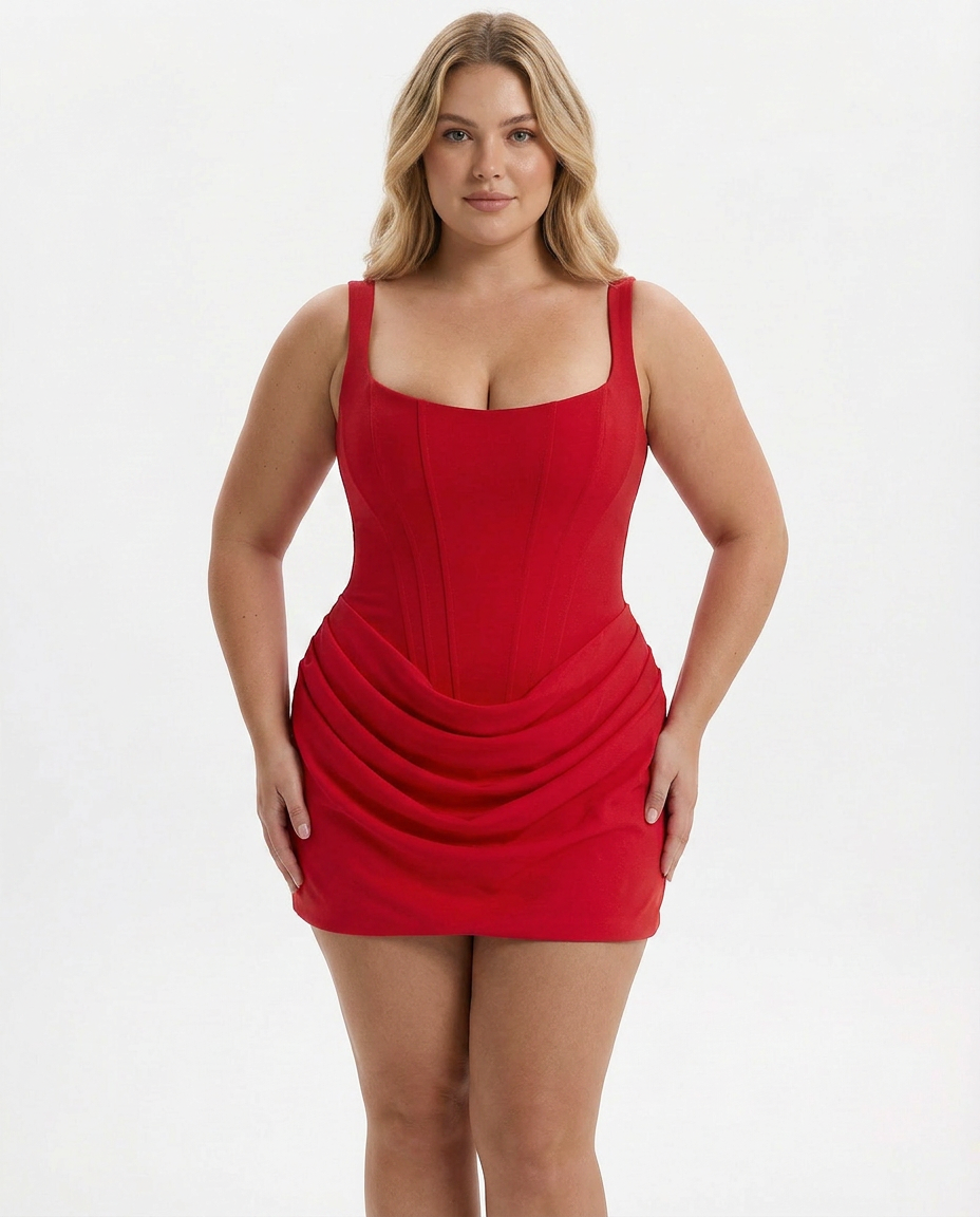 Women's Draped Corset Mini Dress | Iris