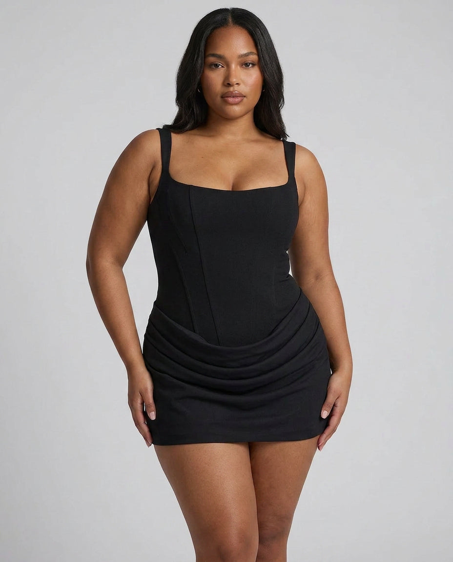 Women's Draped Corset Mini Dress | Iris