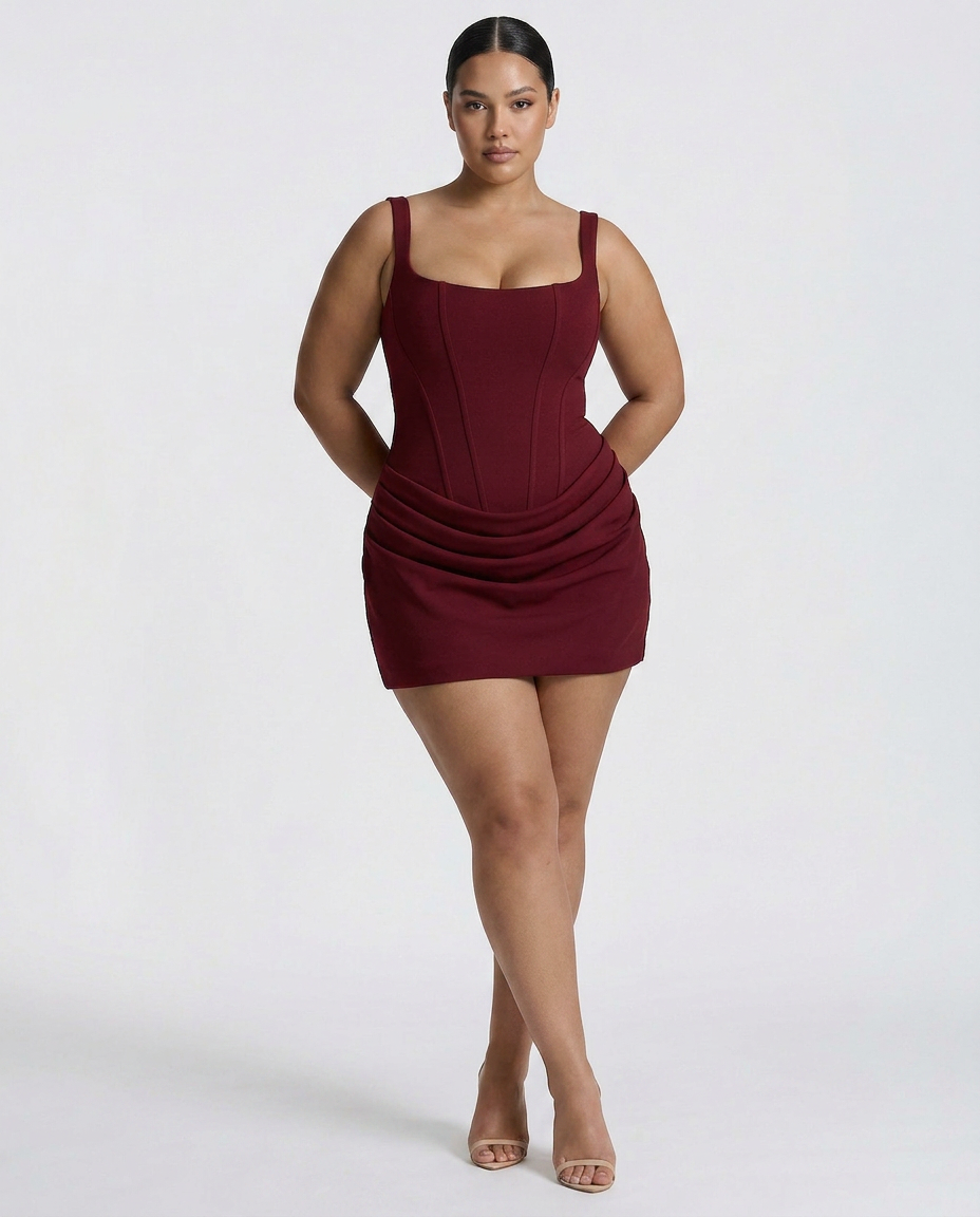 Women's Draped Corset Mini Dress | Iris
