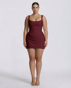 Women's Draped Corset Mini Dress | Iris