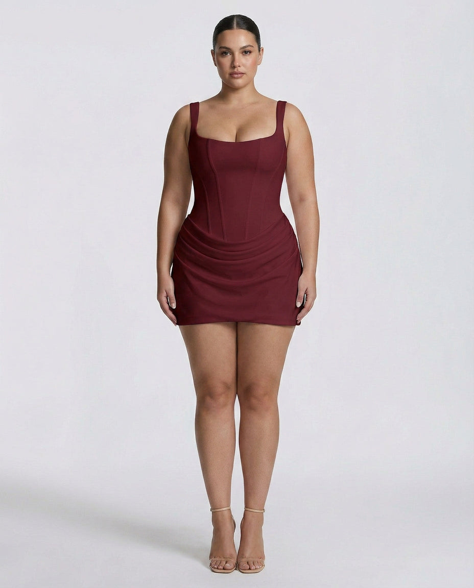 Women's Draped Corset Mini Dress | Iris