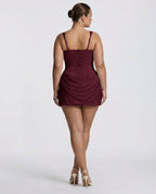 Women's Draped Corset Mini Dress | Iris