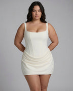 Women's Draped Corset Mini Dress | Iris