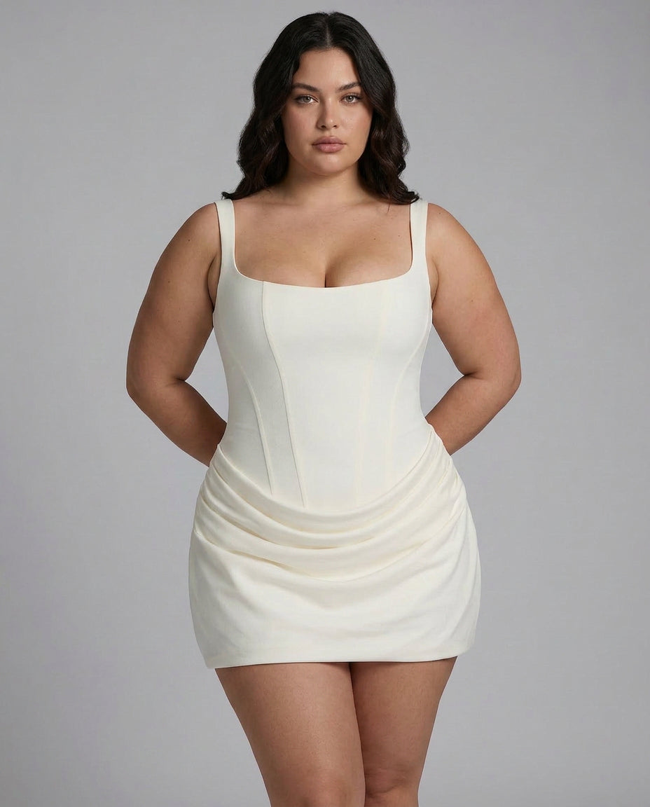 Women's Draped Corset Mini Dress | Iris