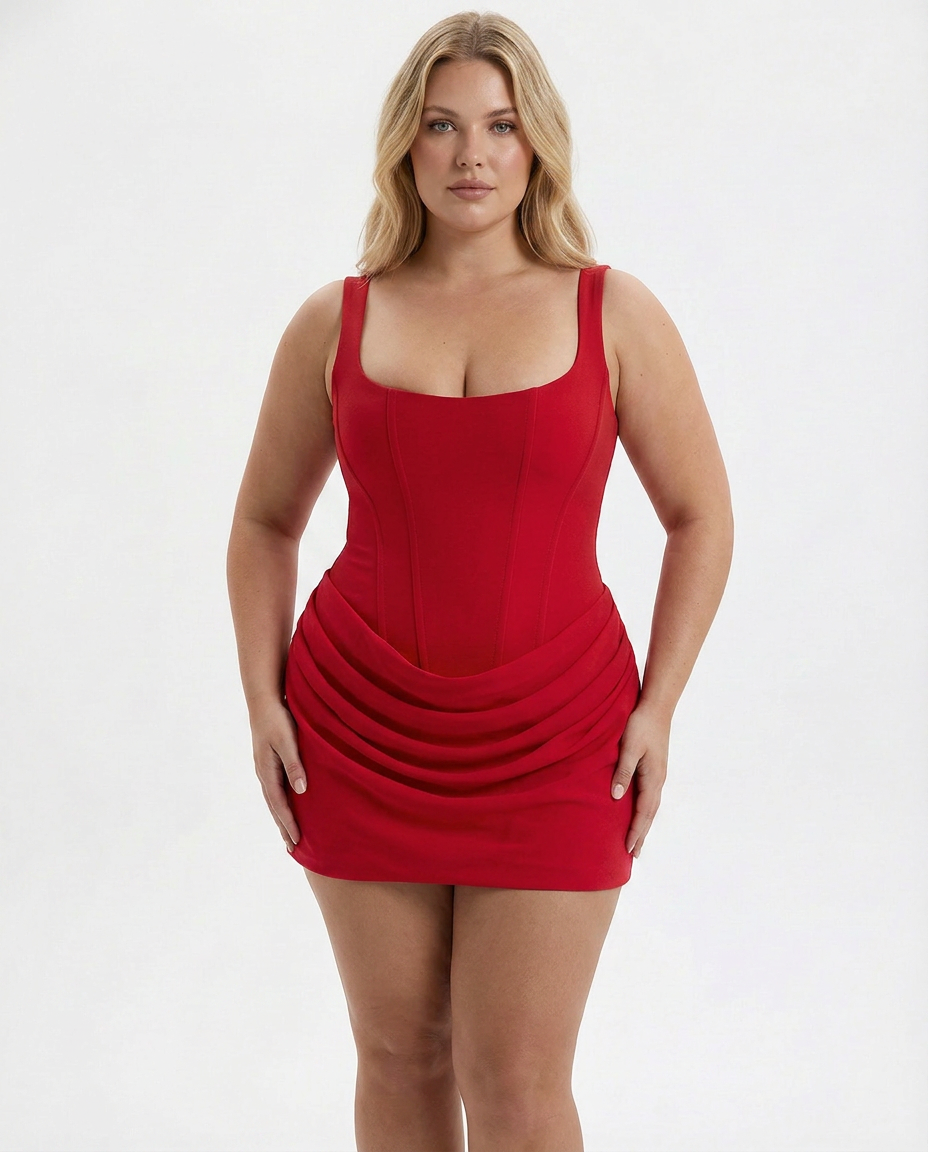 Women's Draped Corset Mini Dress | Iris