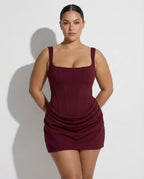 Women's Draped Corset Mini Dress | Iris