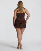 Women's Draped Corset Mini Dress | Iris