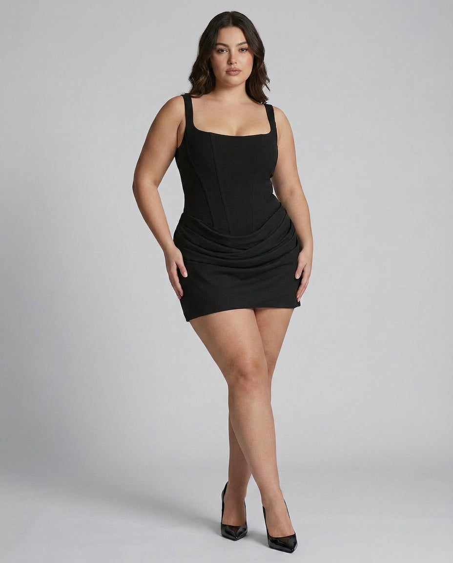 Women's Draped Corset Mini Dress | Iris