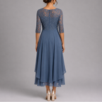 Women's Embroidered Lace Midi Dress for Wedding Guest | Ava