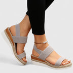 Women's Espadrille Wedge Sandals with Ankle Strap | Luna