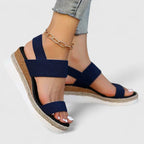Women's Espadrille Wedge Sandals with Ankle Strap | Luna