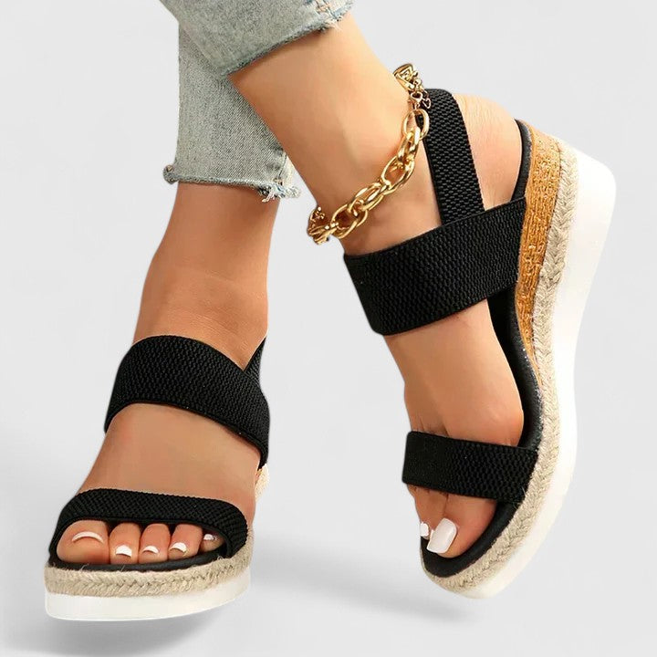 Women's Espadrille Wedge Sandals with Ankle Strap | Luna