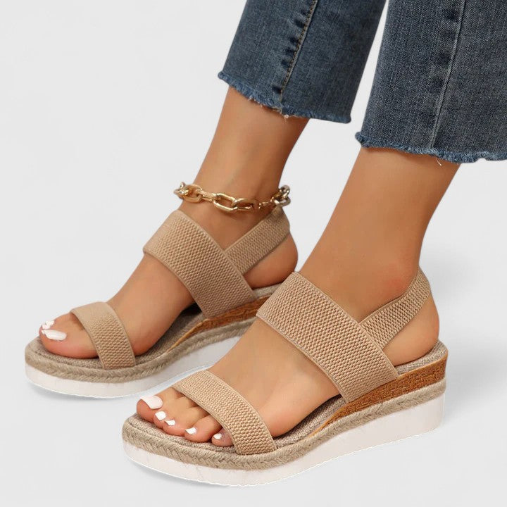 Women's Espadrille Wedge Sandals with Ankle Strap | Luna