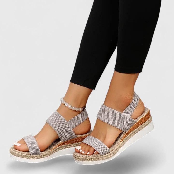 Women's Espadrille Wedge Sandals with Ankle Strap | Luna