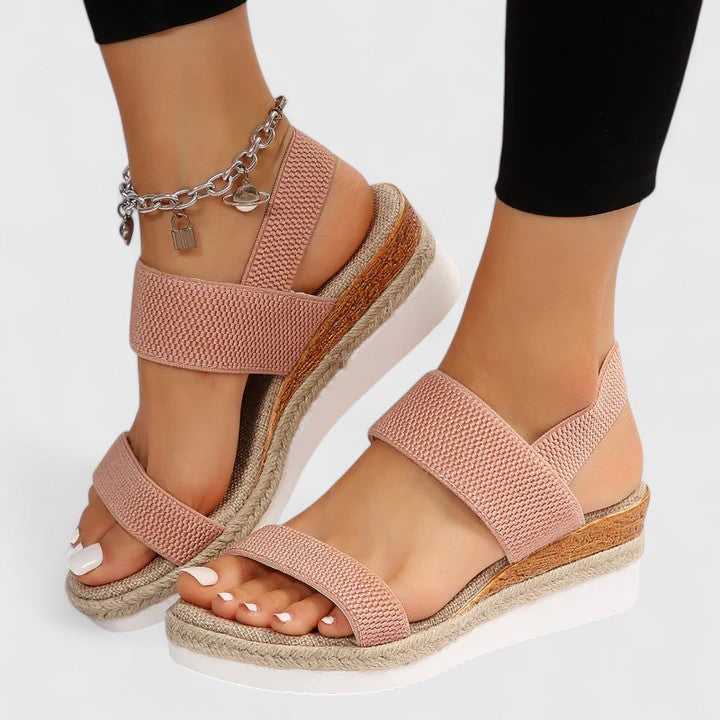 Women's Espadrille Wedge Sandals with Ankle Strap | Luna