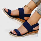 Women's Espadrille Wedge Sandals with Ankle Strap | Luna
