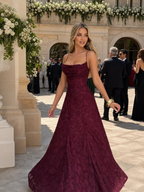 Women's Floral Lace Spaghetti Strap Maxi Dress | Sophie
