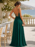 Women's Floral Lace Spaghetti Strap Maxi Dress | Sophie
