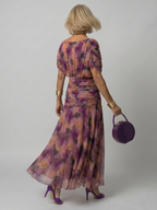 Women's Floral Off-Shoulder Chiffon Midi Dress | Elsie