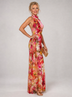 Women's Floral Print Halter Neck Maxi Dress | Sophie