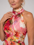 Women's Floral Print Halter Neck Maxi Dress | Sophie