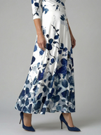 Women's Floral Wrap Maxi Dress with Tie-Waist Detail | Clara