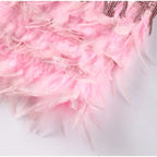 Women's Fringe Feather Mini Party Dress | Yara