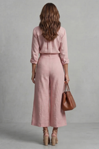 Women's Linen Look Shirt & Wide-Leg Trouser Co-ord Set | Daisy