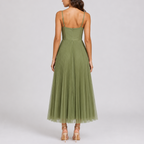 Women's Pleated Tulle Bustier Maxi Dress | Kirsten