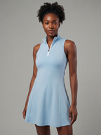 Women's Quarter-Zip Tennis Dress with Built-In Shorts | Ava