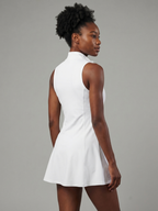 Women's Quarter-Zip Tennis Dress with Built-In Shorts | Ava