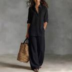 Women's Relaxed Linen Two-Piece Shirt & Trousers Set | Lara