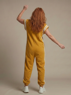 Women's Relaxed Zip-Front Jumpsuit with Side Stripe Panels | Layla