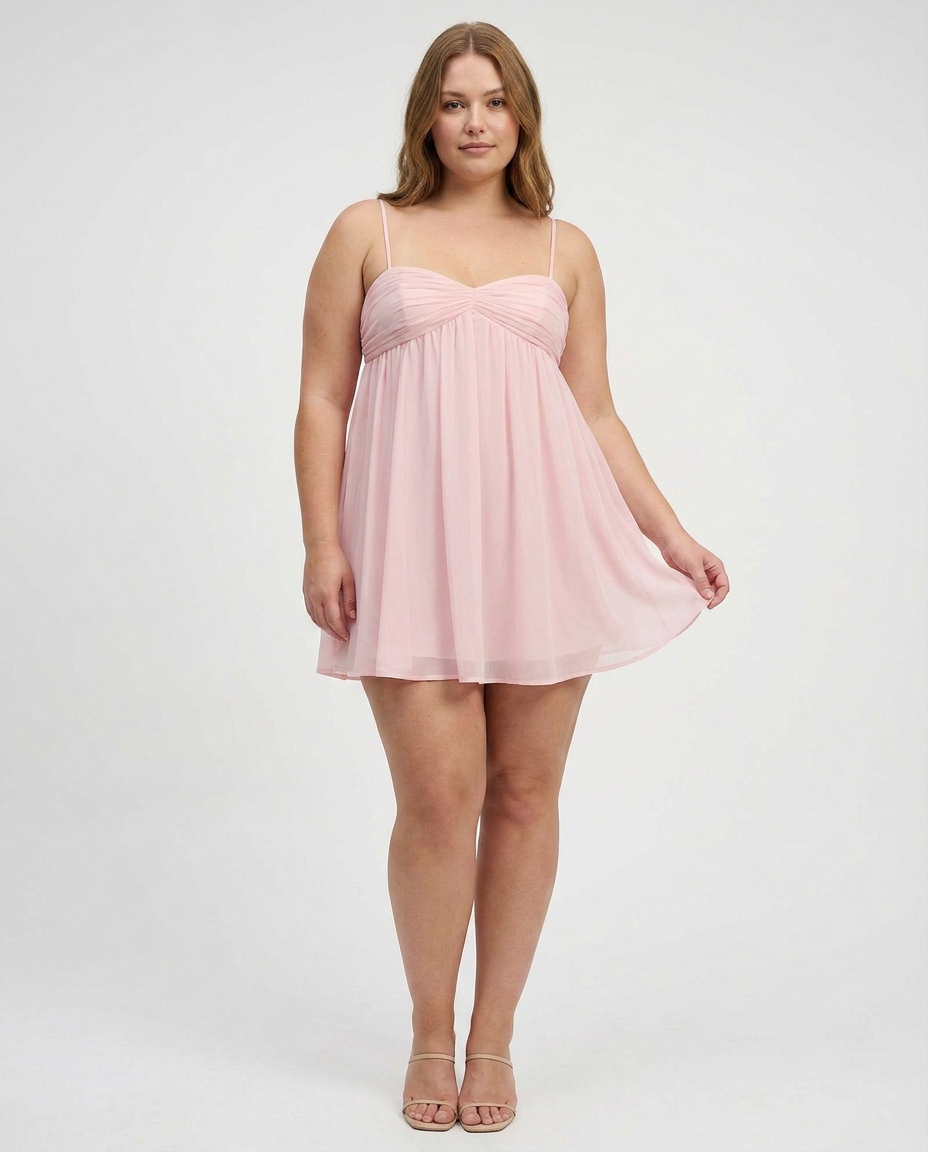 Women's Ruched Babydoll Mini Dress | Florence