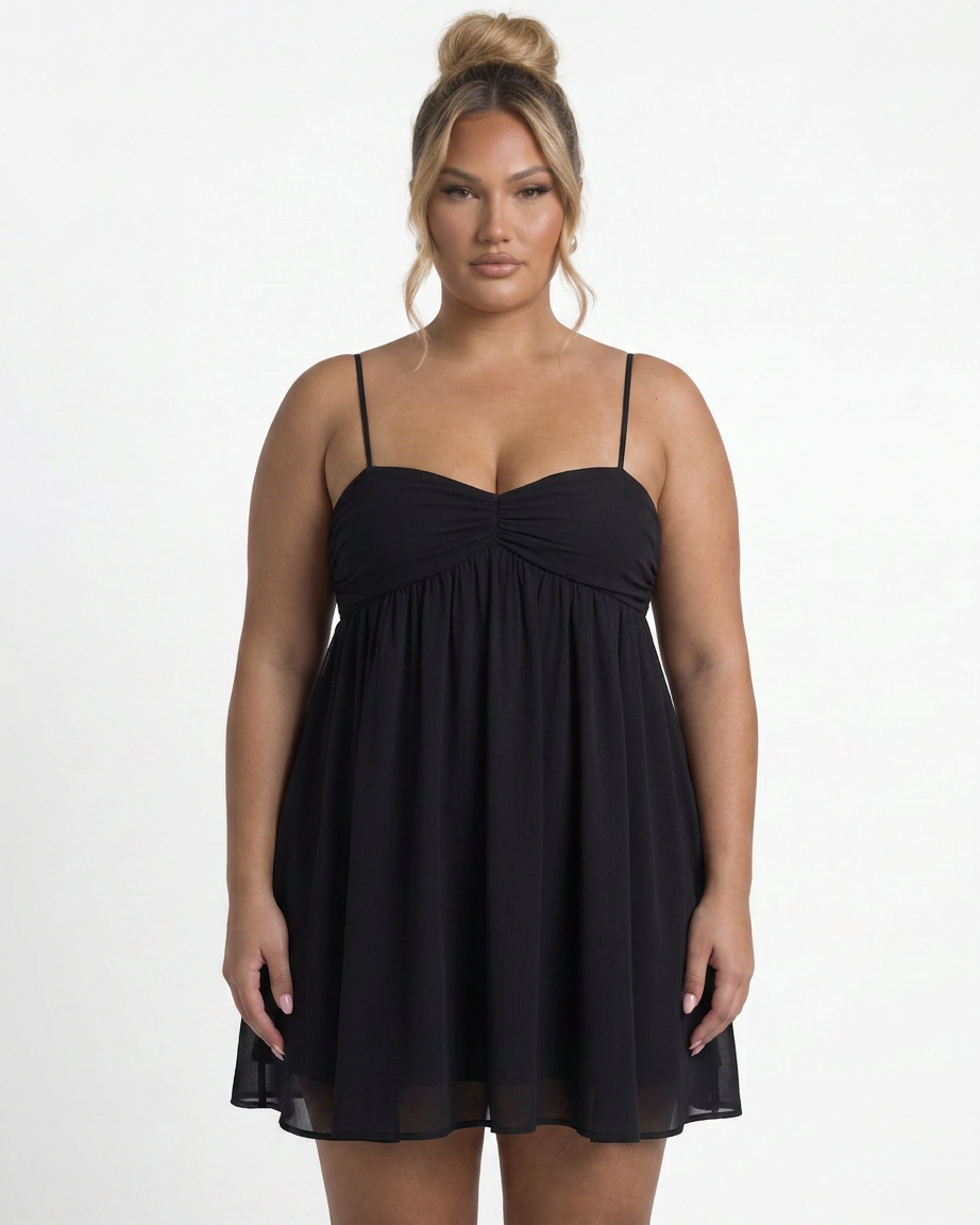 Women's Ruched Babydoll Mini Dress | Florence