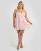 Women's Ruched Babydoll Mini Dress | Florence