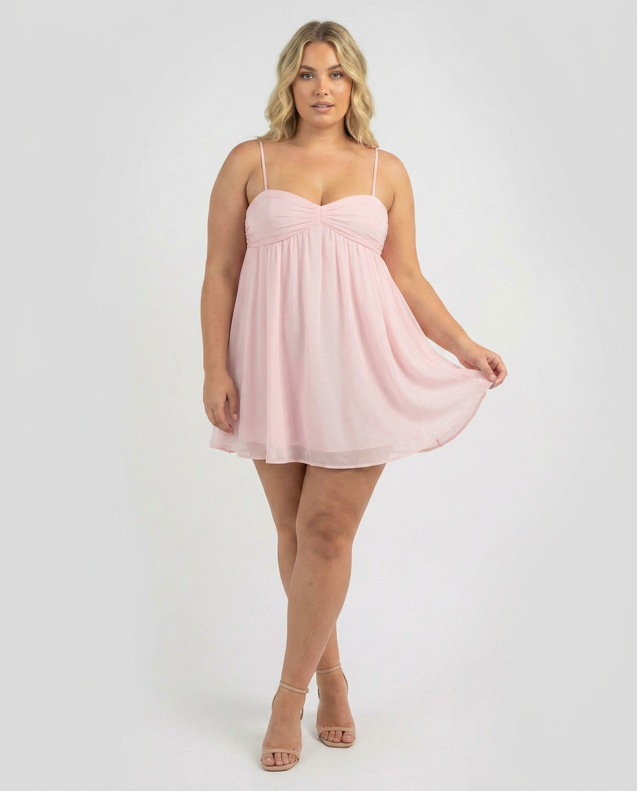 Women's Ruched Babydoll Mini Dress | Florence