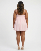 Women's Ruched Babydoll Mini Dress | Florence